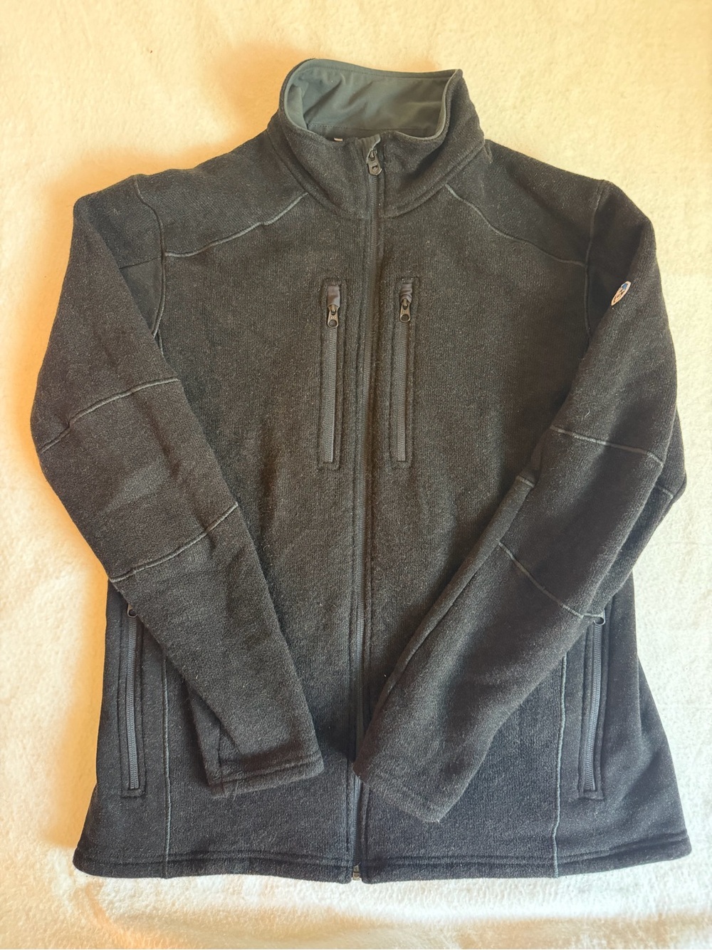 Kühl Women's Black Fleece Jacket with Vertical Chest Zips and High Collar